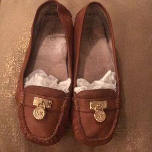 Michael Kors Brown/Tan Loafer Mocassins Slides